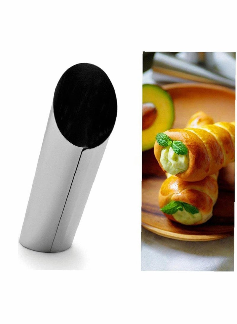KASTWAVE Tubes Molds, Non-stick Cream Horn Molds Stainless Steel Cake Baking Cones Shape Pastry Roll Croissant Mold Pastry Mold Cheese Roll Mould Free Standing for DIY (10Pcs) - Image 3