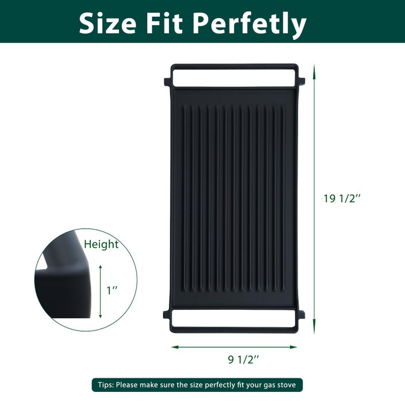 Anniparts WB31X24998 WB31X24738 Stove Griddle Replacement Parts for GE Gas Stove Griddle Plate JXGRILL1 Reversible Cast Iron Griddle Pan Gas Cooktop JGS760SPSS JGBS66REK4SS GE Appliance Accessories 1 Pack - Image 2