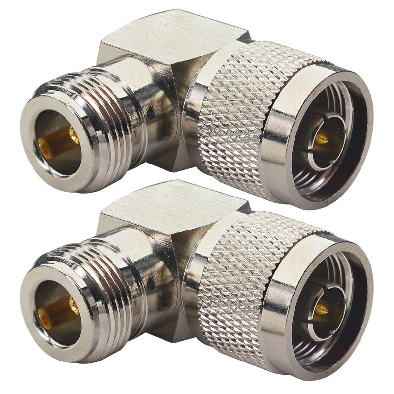 onelinkmore N Type Adapter N Male Coax Connectors Right Angle N Male to N Female RF Coax Adapter for 4G Antenna Ham Radio WiFi Antenna Cable Cell Phone Signal Booster Pack of 2 - Image 5