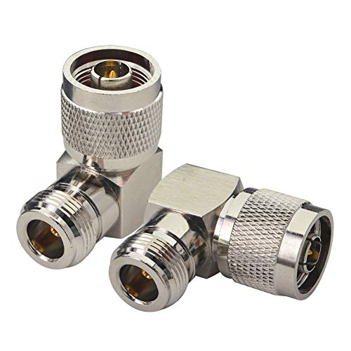 onelinkmore N Type Adapter N Male Coax Connectors Right Angle N Male to N Female RF Coax Adapter for 4G Antenna Ham Radio WiFi Antenna Cable Cell Phone Signal Booster Pack of 2 - Image 4