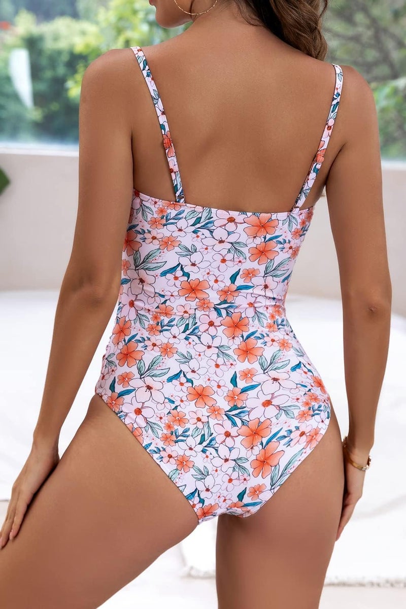 Eomenie Women's One Piece Swimsuits Tummy Control Ruched Bathing Suit 1 Piece Swimwear - Image 2