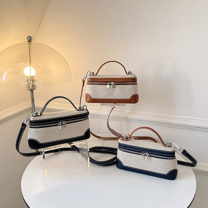 Women's Canvas Shoulder Bag Retro Box Crossbody - Image 4