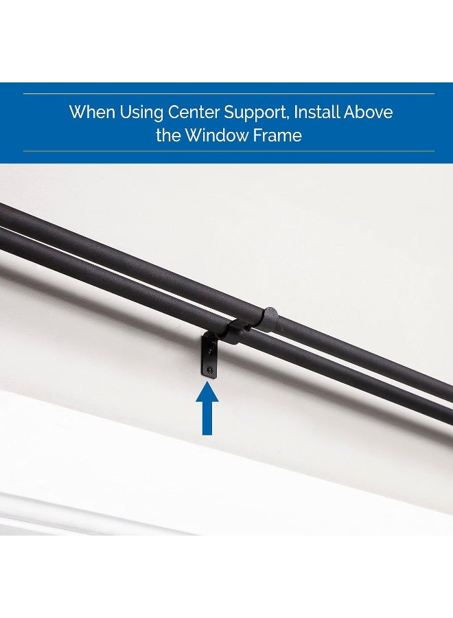 Sun Zero SN47079 Bronn Industrial Pipe Blackout Wrap Around Double Curtain Rod 3666 Adjustable Length Matte Black Finish 34 and 58 Diameter Textured Steel Tubes - Image 3