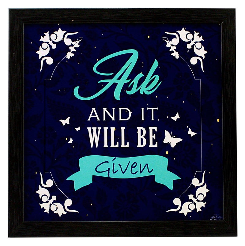 Indianara Set of 3 Spritual Quotes Framed Wall Hanging Laminated Paintings Matt Art Prints 9.5 inch x 9.5 inch each without Glass (1168BK) (9.5 inch X 9.5 inch, Black) - Image 2