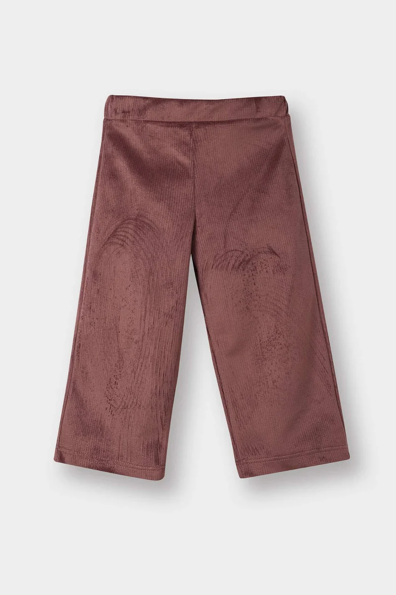 ديفاكتو Baby Girl Sweatshirt Suede Trousers 2 Piece Set