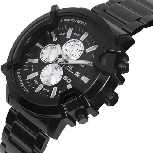 IIK COLLECTION Watch for Man Stainless Steel Chain|Long Battery Life with Long Lasting Polish Water Resistance| Trendy Design| Push Button Lock Durable Watch for Boys - Image 4