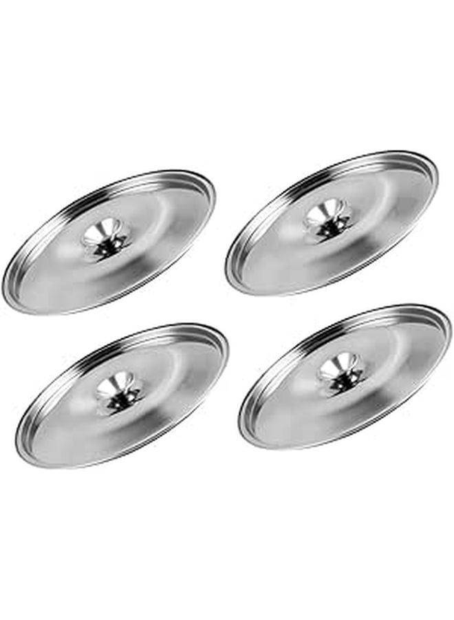 4pcs Stainless Steel Jar Lids Replacement for Cooking Oil and Seasoning Pots - Image 1