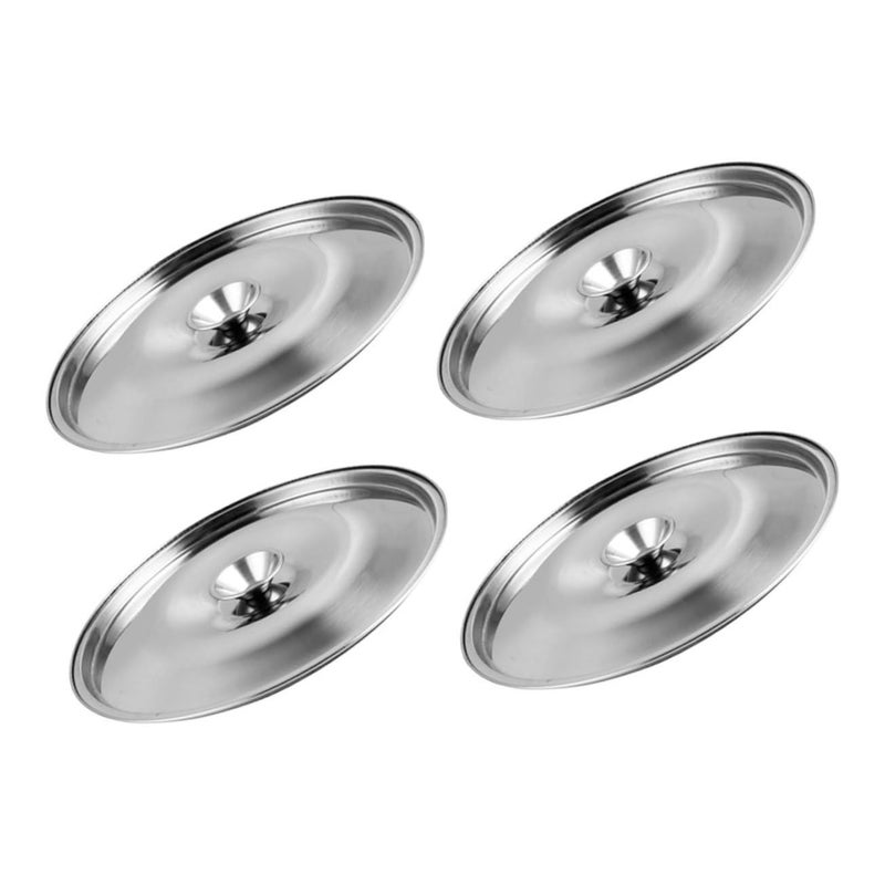 4pcs Stainless Steel Jar Lids Replacement for Cooking Oil and Seasoning Pots - Image 2
