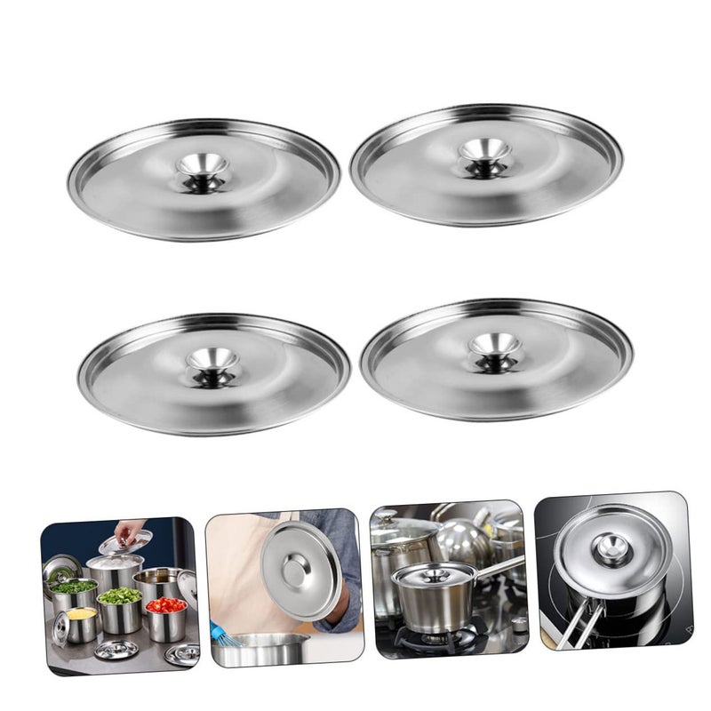 4pcs Stainless Steel Jar Lids Replacement for Cooking Oil and Seasoning Pots - Image 4