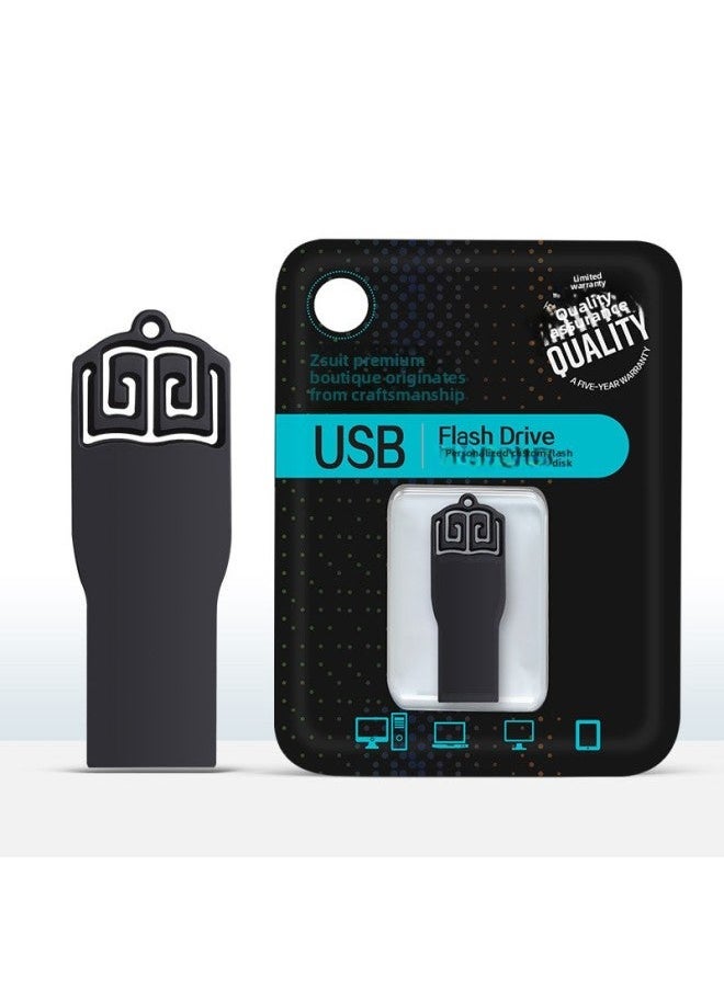 Storage Disk 64GB High Speed U Engraving System Making Computer USB 128G32g16g8 Chinese Style Usb3.0-Color:Standard Black-Capacity:1GB  - Image 1