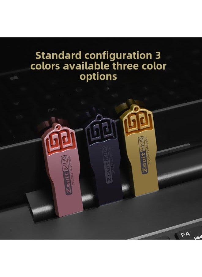 Storage Disk 64GB High Speed U Engraving System Making Computer USB 128G32g16g8 Chinese Style Usb3.0-Color:Standard Black-Capacity:1GB  - Image 4