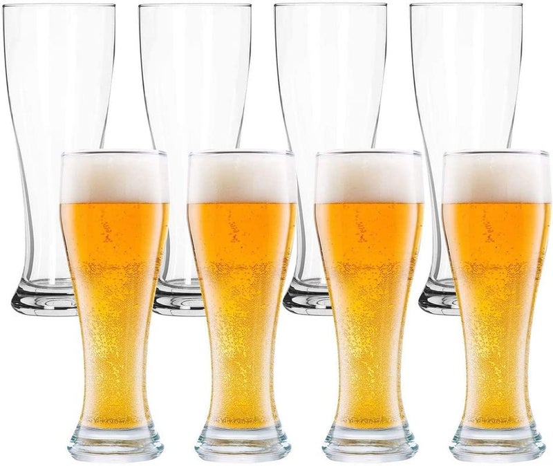 H K J House 450 ml Beer Glass Set of 4 Pcs Beer Pint Glass Craft Beer Glass Pilsner Glasses Beer Cup Cocktail Glass Gifts Beer Cups Mugs and Beer Glasses for Men  - Image 3
