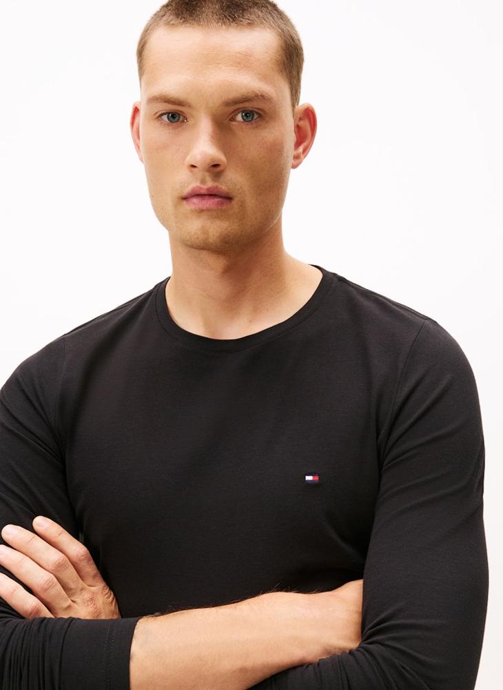 TOMMY HILFIGER Stretch Slim Fit Crew Neck T-Shirt - Image 3