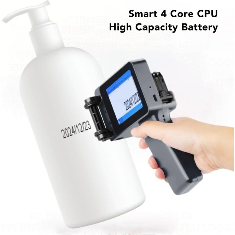 Handheld Inkjet Printer 4.3 Inch HD LED Touchscreen 12.7mm Print Width Portable Multifunctional Printer for Home Office Travel Wireless Bluetooth 5.0 Rechargeable Battery - Image 4
