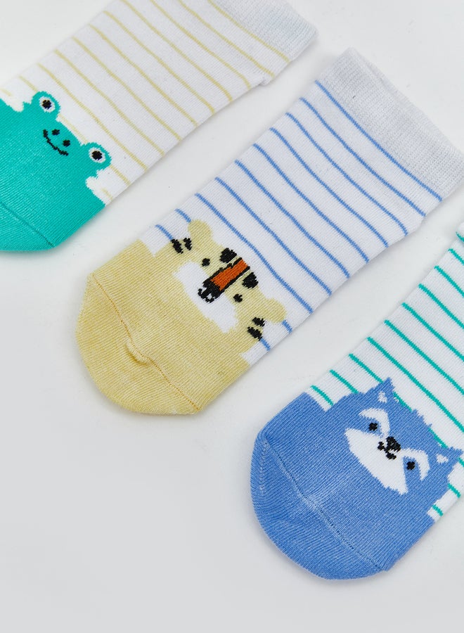 LC WAIKIKI Baby Boys' Printed Bootie Socks 3-pack - Image 2