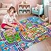 Oriate Kids Dream Mat Girls Toy Car Playmat Princess Castle Girl Pink Kids Play mat ParentKid Interaction Pretend Game for Playroom Bedroom Floor Ideal Girl Toys Play and Learn - Image 4