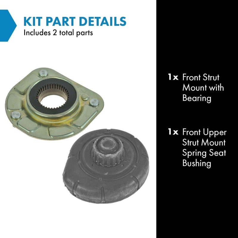 TRQ Front Upper Strut Mount with Bearing & Spring Seat Bushing for Volvo Models - Image 2