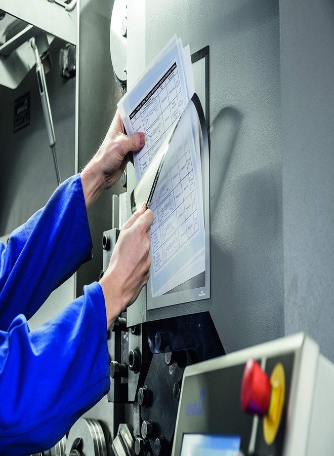 Durable Duraframe Plus Document Magnetic Sign Holder in Letter-Size 8.5" x 11" Inches - Silver Frame - Pack of 2 - Image 3