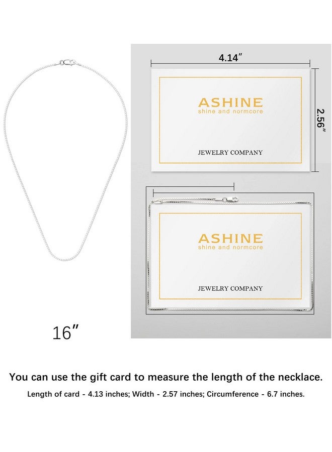 ASHINE Sterling Silver Necklace Chain for Women Valentine (1mm Box Chain Lobster Clasp 16 Inches) - Image 4