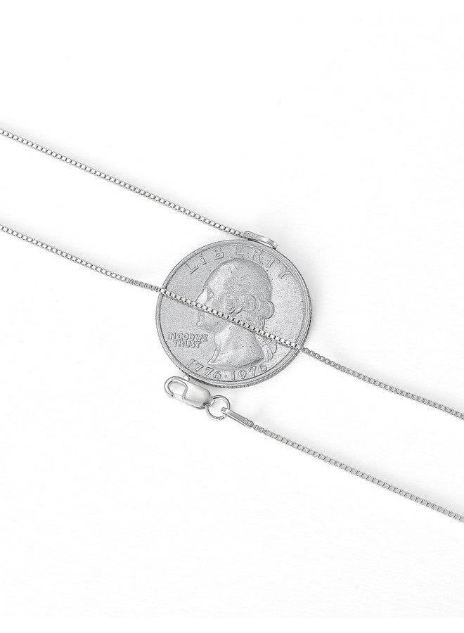 ASHINE Sterling Silver Necklace Chain for Women Valentine (1mm Box Chain Lobster Clasp 16 Inches) - Image 5