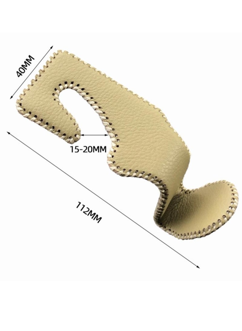 Bukela Car Hooks Universal Car Vehicle  Back Seat Headrest Hanger Holder Hook Microfiber Leather & Stainless Steel  for Bag Purse Cloth Drink Grocery (Beige)  - Image 3