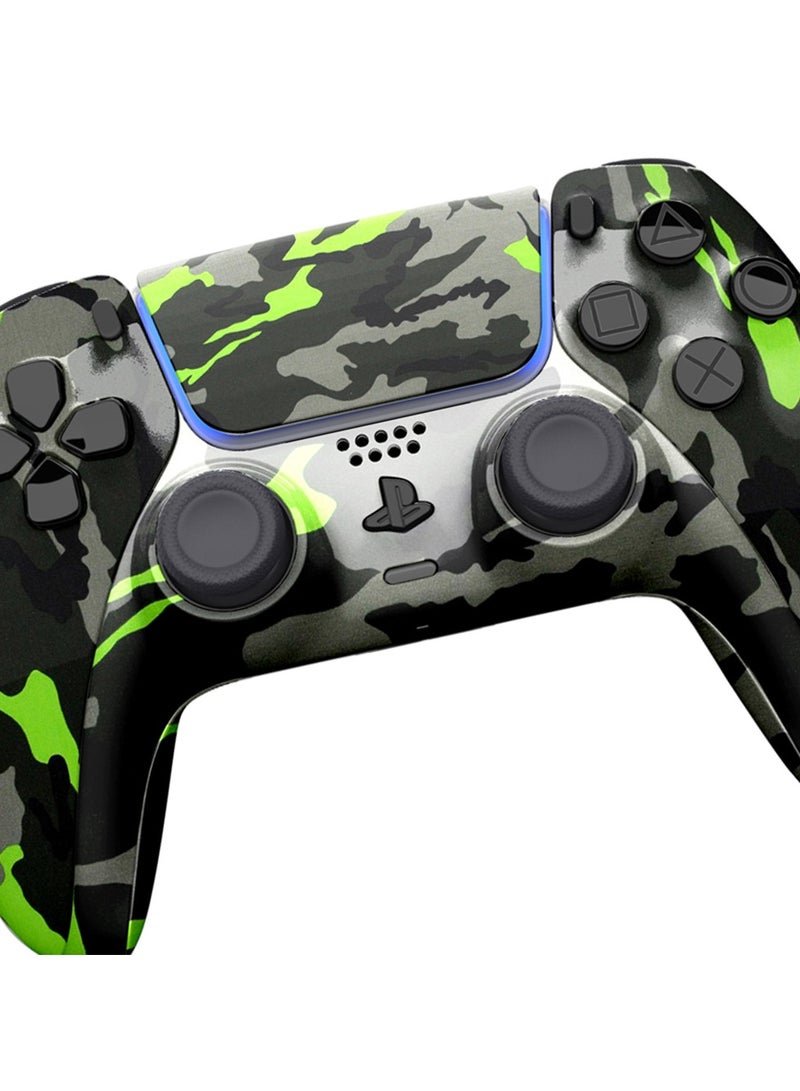 كرافت ميرلين كرافت يد تحكم ألعاب سوني دوال سينس مخصصة لبلاي ستيشن 5 وبلاي ستيشن 5 سليم - مموه أخضر نيون تصميم جديد لعام 2024 - Image 4