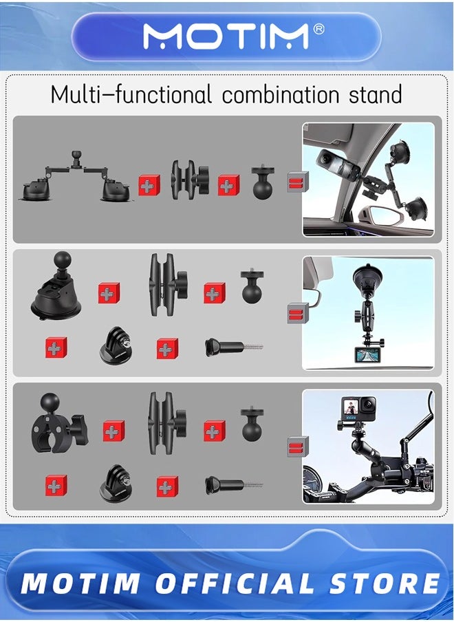 Motim Triple Suction Cup Car Mount Set,Triple Suction Cup Mount for Windscreen and Window  - Image 2