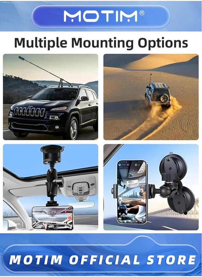 Motim Triple Suction Cup Car Mount Set,Triple Suction Cup Mount for Windscreen and Window  - Image 5