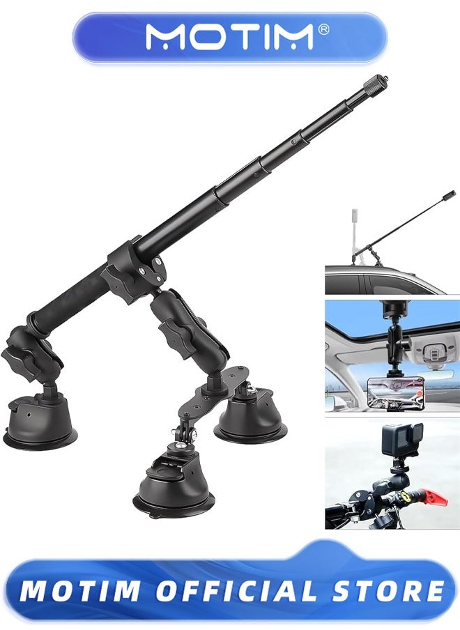 Motim Triple Suction Cup Car Mount Set,Triple Suction Cup Mount for Windscreen and Window  - Image 1