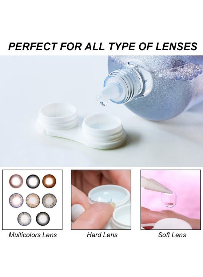 Modixun Clear Contact Lens Case, Leak-Proof Contact Cases, Contact Lenses Holder Kit with L/R Mark, purple, brown, green, pink, gray,, Style a - Image 5