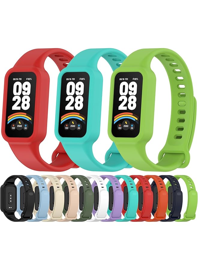 إيروريكس سوار معصم بديل متوافق مع Xiaomi Smart Band 9 Active، سوار ساعة يد بديل من السيليكون متوافق مع Xiaomi Smart Band 9 Active، سيليكون أسود - Image 5