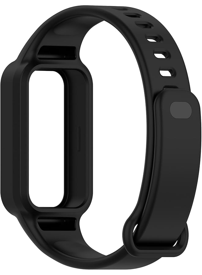 إيروريكس سوار معصم بديل متوافق مع Xiaomi Smart Band 9 Active، سوار ساعة يد بديل من السيليكون متوافق مع Xiaomi Smart Band 9 Active، سيليكون أسود - Image 1