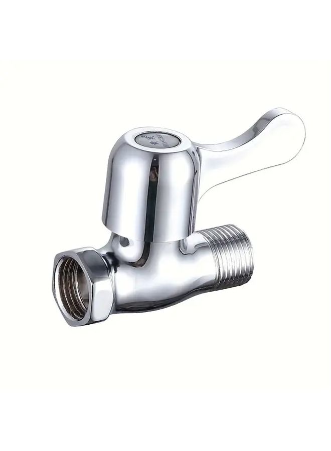 Heavy Duty Chrome Angle Valve 1pc Quick Shut Lever For Water Air Hydraulic Systems - Image 1