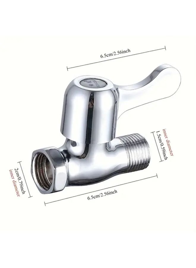 Heavy Duty Chrome Angle Valve 1pc Quick Shut Lever For Water Air Hydraulic Systems - Image 3