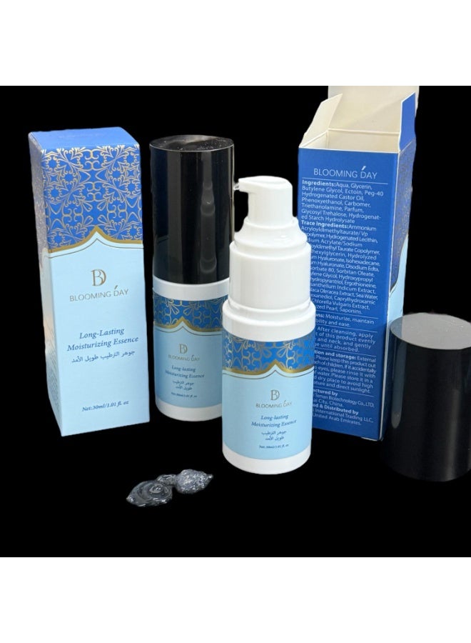 Blooming Day Long-Lasting Moisturizing Essence – 30ml | Lightweight Hydration Serum with Ectoin, Hyaluronic Acid & Pearl Extract | For All Skin Types | pH 6.9