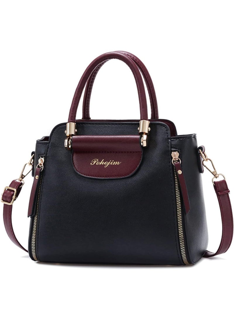 pohojim Women's Versatile Contrast Color Crossbody Bag, Ladies Large Capacity Shoulder Bag Handbag Tote Bags Clutch Bag, Fashion Daily Commuting Sling Bag Side Bag for Girls College Students - Image 4