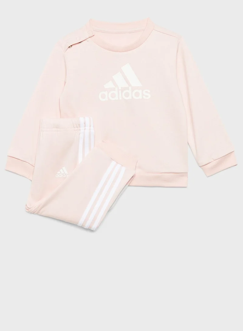 adidas بدلة رياضية بوس من قماش تيري الفرنسي للأطفال الرضع