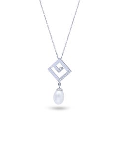Subhati Pendant With Silver 925 , Zercon Stone and Cultured Pearl  - Image 1