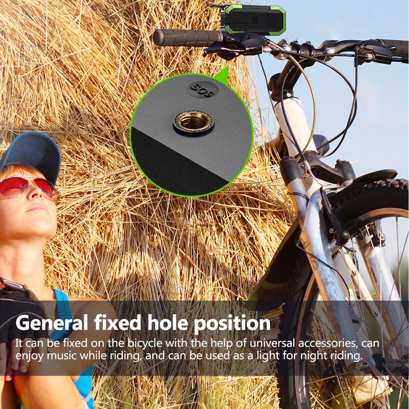 Portable Hand Crank Radio: 5000mAh Battery, 30 Hours Playtime, Camouflage Green - Solar & Crank Charging, Emergency BT Speaker for Outdoor Adventures, Emergency Preparedness, Daily Music Playback - Image 2