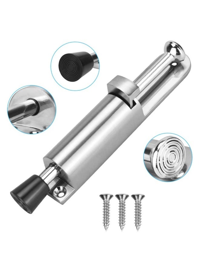 Metal Spring-Loaded Door Stopper with Foot Control - Floor Holder for Indoor and Outdoor Use, Ideal for Balcony and Gate Doors - Image 2
