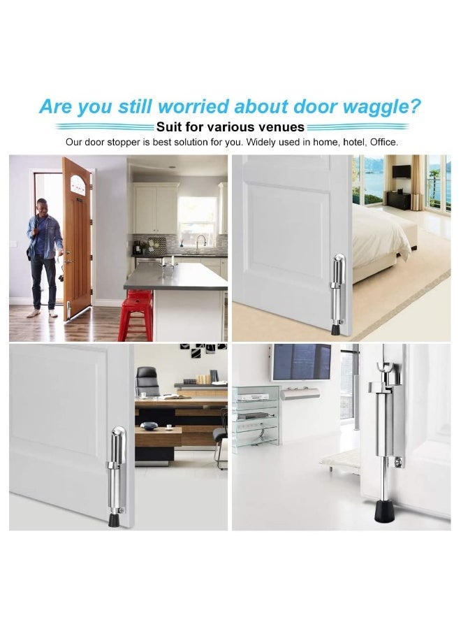 Metal Spring-Loaded Door Stopper with Foot Control - Floor Holder for Indoor and Outdoor Use, Ideal for Balcony and Gate Doors - Image 5