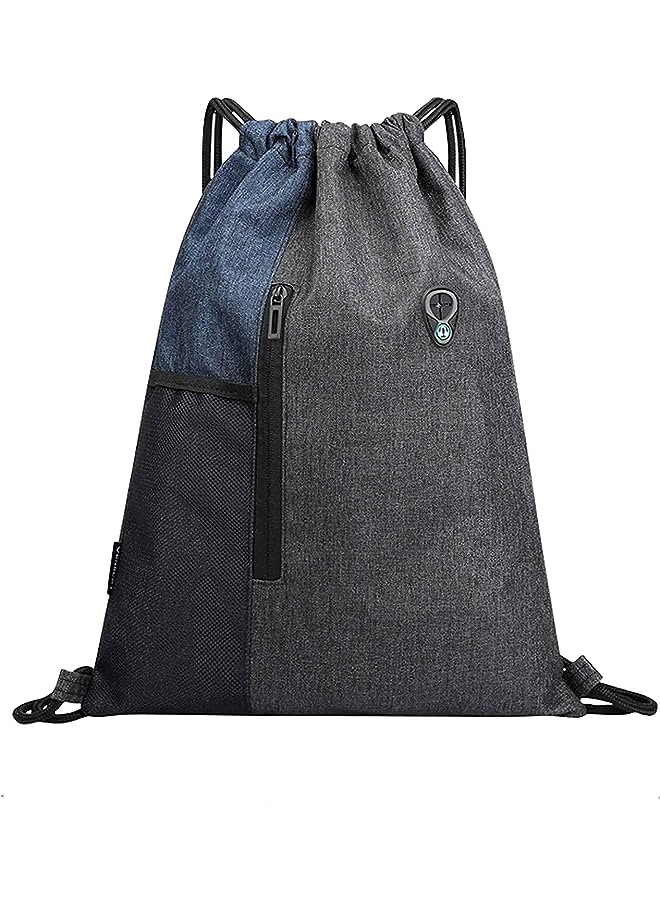 PROMASS Drawstring Sackpack Bag, Gymsack Bag with Pocket Gym Sports Bag Outdoor Exercise Running Swimming Backpack Unisex - Image 1