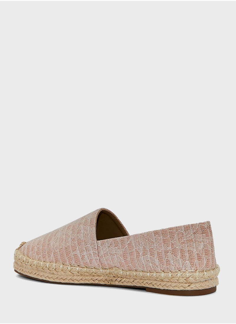 ELLA - Shimmery Textured Flat Espadrille - Image 1