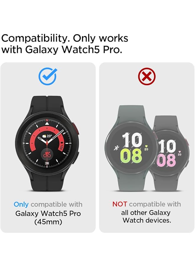 Spigen Liquid Air Armor Designed For Samsung Galaxy Watch5 Pro Case 45Mm 2022 Matte Black - Image 2