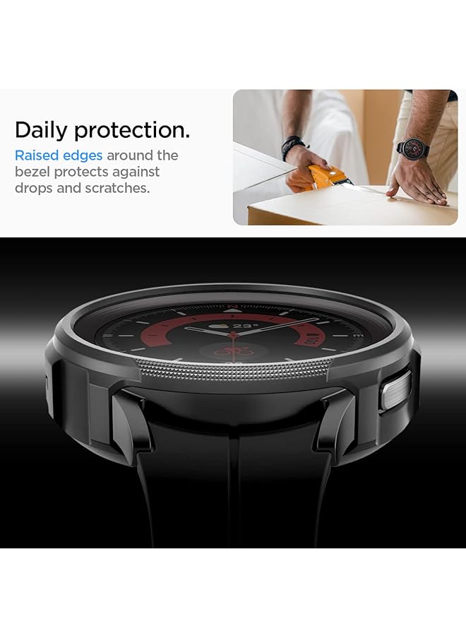 Spigen Liquid Air Armor Designed For Samsung Galaxy Watch5 Pro Case 45Mm 2022 Matte Black - Image 5