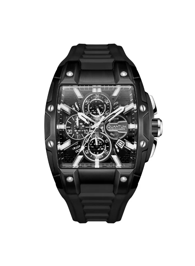Quantum Men's Silicone Chronograph Watch HNG1161.051 - 43 mm