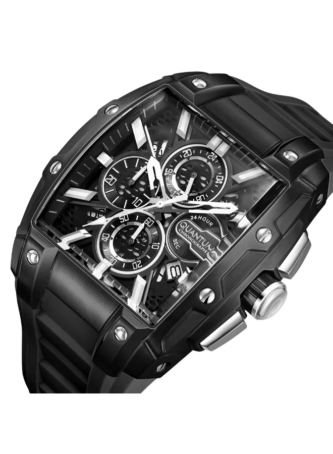 Quantum Men's Silicone Chronograph Watch HNG1161.051 - 43 mm