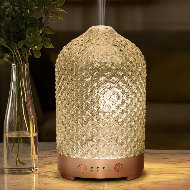 EQUSUPRO Essential Oil Diffuser for Home 200ml Aromatherapy Diffuser for Essential Oils with 4 Timer 7 Color LED Lights Waterless Auto ShutOff for Home Office Dcor Gifts for Women - Image 2