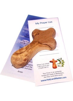 Holy Land Market Holy Land Market Small Olive Wood Pocket/Holding Crosses With Certificates (2.5 Inches) (25 count)  - Image 5