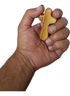 Holy Land Market Holy Land Market Small Olive Wood Pocket/Holding Crosses With Certificates (2.5 Inches) (25 count)  - Image 4